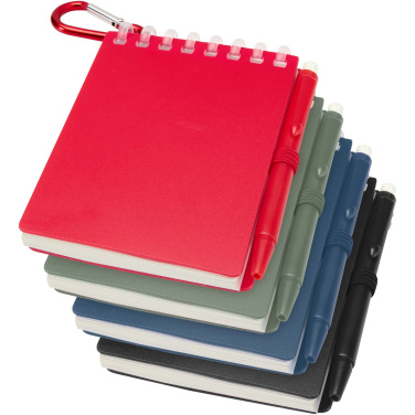 Logotrade promotional merchandise photo of: Lig Mini recycled outdoor soft cover notebook and ballpoint pen set (black ink)
