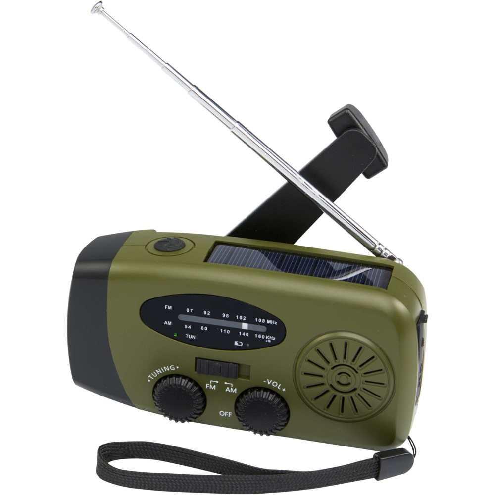 Logotrade promotional giveaway image of: Avior RCS recycled plastic emergency radio