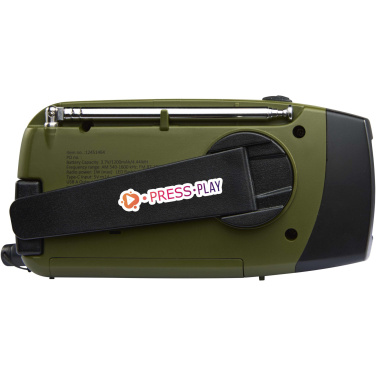 Logo trade promotional merchandise image of: Avior RCS recycled plastic emergency radio