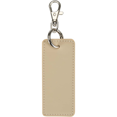 Logo trade corporate gifts image of: Resi Plus GRS recycled rectangle charm keychain