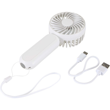 Logo trade promotional giveaways picture of: Aervia recycled plastic portable fan