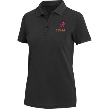 Logo trade corporate gifts image of: Calgary 200 g/m2 washed women's polo