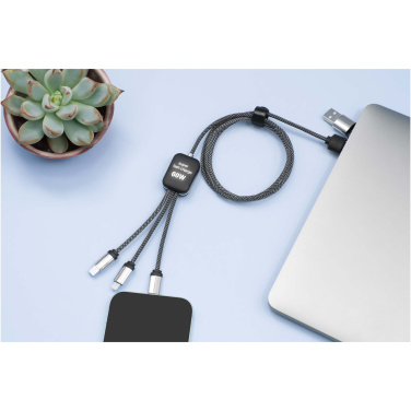 Logotrade promotional merchandise photo of: SCX.design C33 60W Type-C charging cable with dual light-up logo