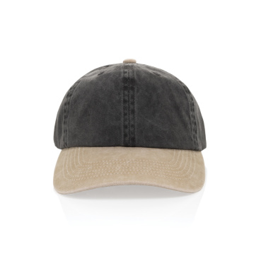Logo trade promotional products picture of: BEAU AWARE™ Washed 6 panel 270gsm cotton twill two tone cap