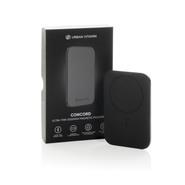 Logo trade promotional products image of: Urban Vitamin Concord RCS Ultra thin 3000mAh powerbank