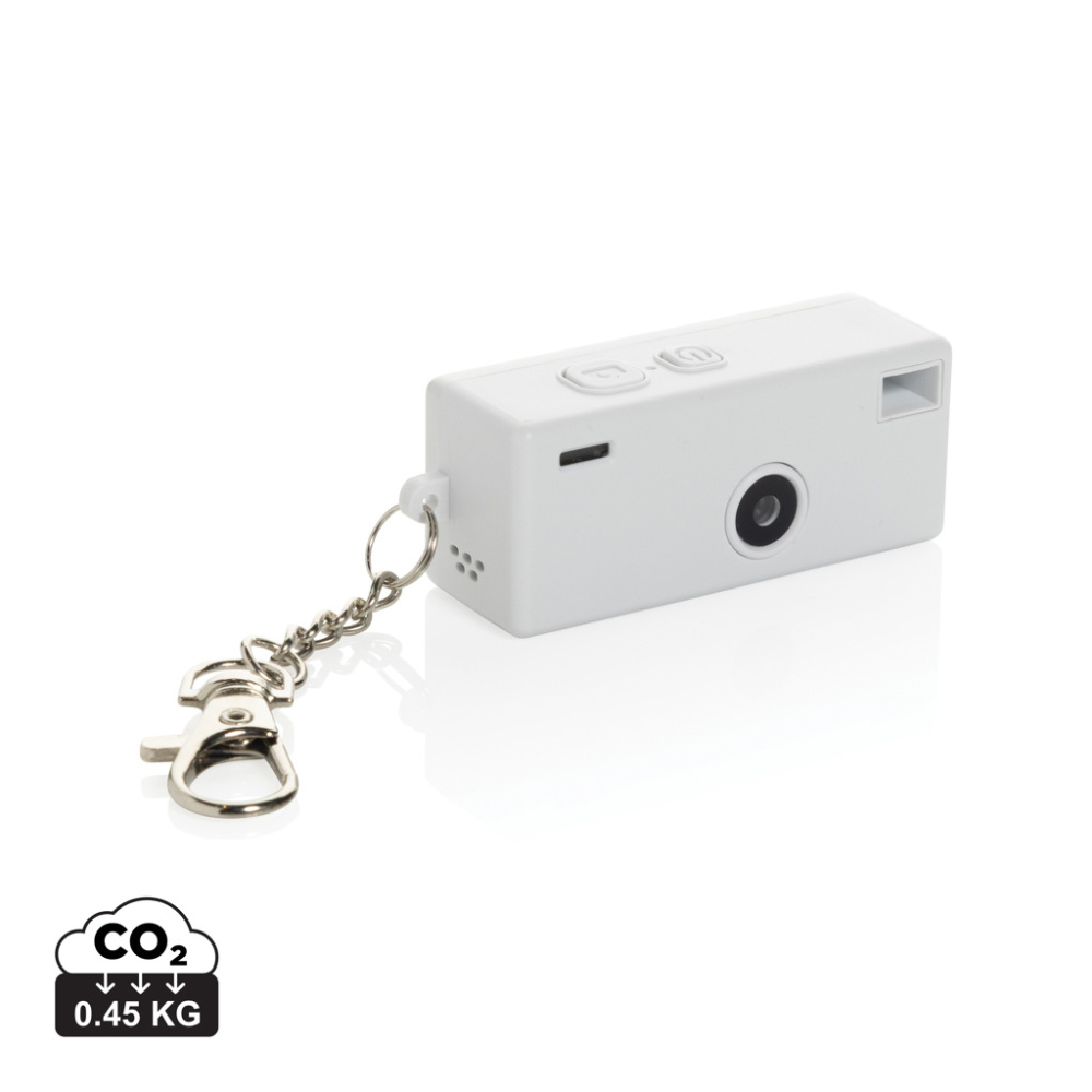 Logo trade promotional merchandise photo of: Cliq it RCS recycled Keychain Camera