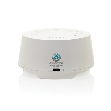 Logo trade promotional giveaways picture of: Flora RCS recycled plastic white noise speaker