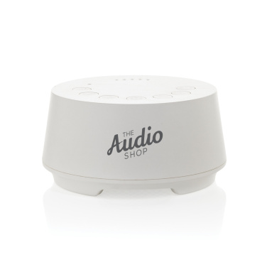Logo trade promotional giveaways picture of: Flora RCS recycled plastic white noise speaker