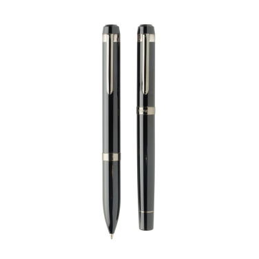 Logo trade promotional items image of: Swiss peak OSLO recycled stainless steel deluxe pen set