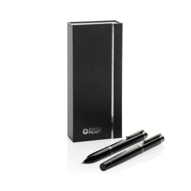 Logotrade business gift image of: Swiss peak OSLO recycled stainless steel deluxe pen set