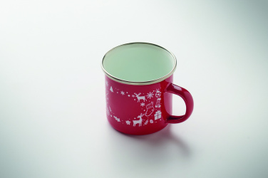 Logo trade promotional merchandise picture of: Christmas enamel mug 300ml