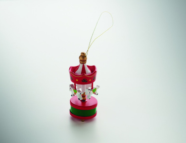 Logo trade promotional merchandise photo of: Wooden carousel ornament