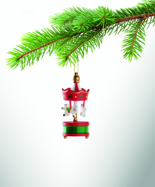 Logo trade corporate gifts picture of: Wooden carousel ornament
