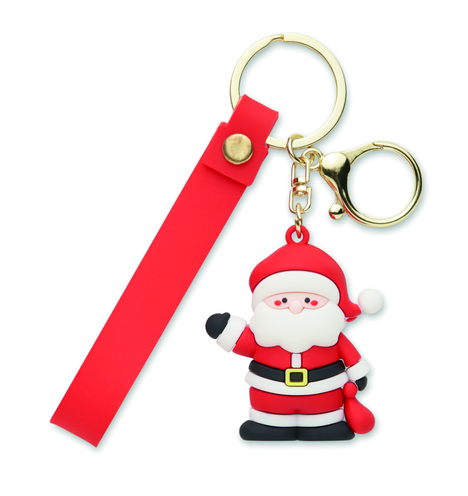 Logo trade promotional item photo of: Santa keyring bag charm