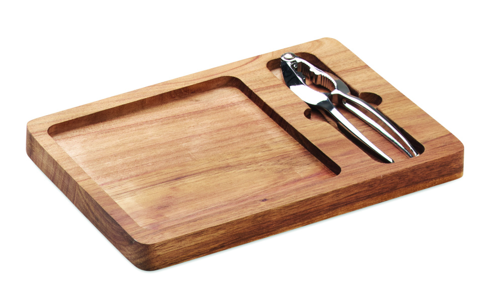 Logo trade corporate gifts image of: Acacia nut cracker set