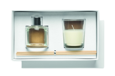 Logo trade business gift photo of: Vanilla diffuser & candle set