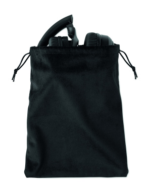 Logo trade promotional gift photo of: Foldable headphones in pouch