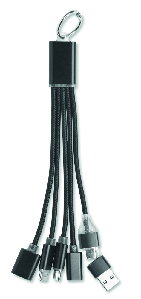 Logo trade advertising products image of: 3-in-1 charging cable keyring