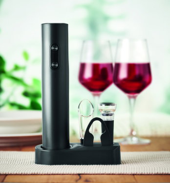 Logo trade corporate gifts picture of: Electric wine opener set