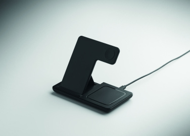 Logo trade promotional item photo of: Foldable 3-in-1 charger 15W