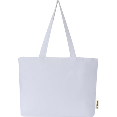 Logo trade promotional merchandise image of: Ningbo 320 g/m² zippered cotton tote bag 15L