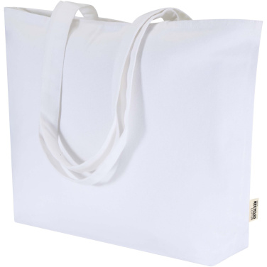 Logo trade business gift photo of: Ningbo 320 g/m² zippered cotton tote bag 15L
