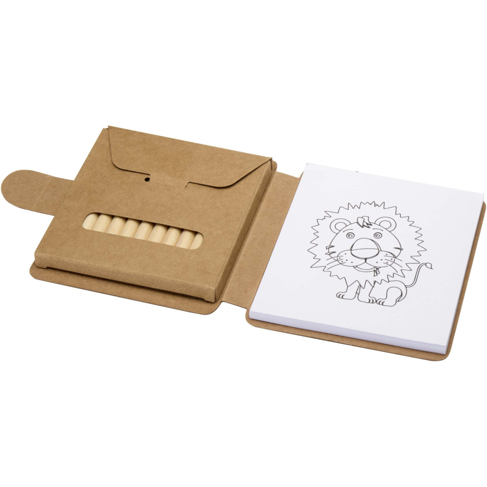 Logotrade promotional item picture of: Chroma drawing notepad and pencils set