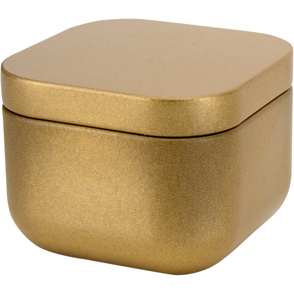 Logo trade promotional giveaway photo of: Tindra square tin candle with vanilla aroma