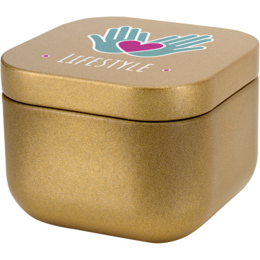Logo trade advertising products picture of: Tindra square tin candle with vanilla aroma