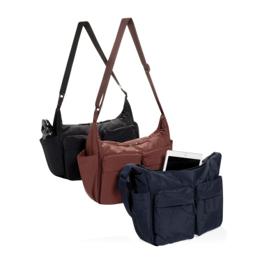 Logotrade promotional products photo of: KENTO URBAN RCS recycled nylon padded crossover bag