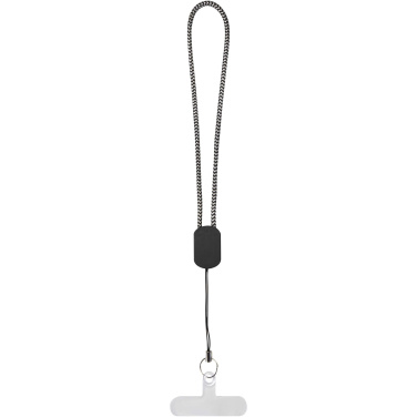 Logotrade promotional merchandise image of: Arich RCS recycled wrist lanyard with built-in 20W Type-C charging cable