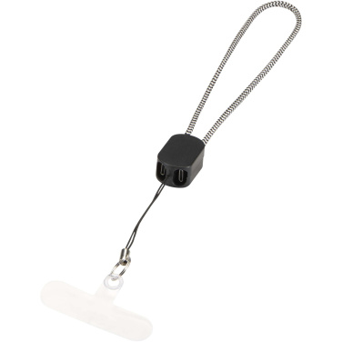 Logotrade business gift image of: Arich RCS recycled wrist lanyard with built-in 20W Type-C charging cable