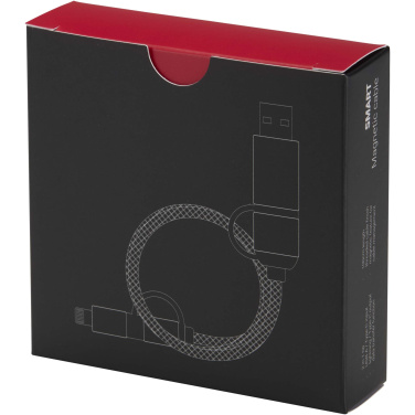 Logo trade corporate gifts picture of: SMART 65W 100 cm RCS recycled magnetic 5-in-1 charging cable