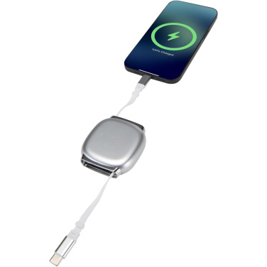 Logo trade promotional giveaways image of: Alphard 100W recycled plastic retractable CarPlay PD fast charging cable