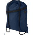 Oriole RPET drawstring bag with zipped front pocket 5L, Navy