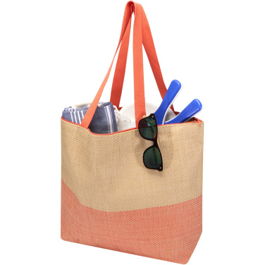 Logotrade promotional product image of: Rhythm straw paper large zipped tote bag 21L