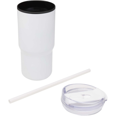 Logotrade promotional merchandise image of: Westin 540 ml RCS recycled double wall insulated tumbler with straw