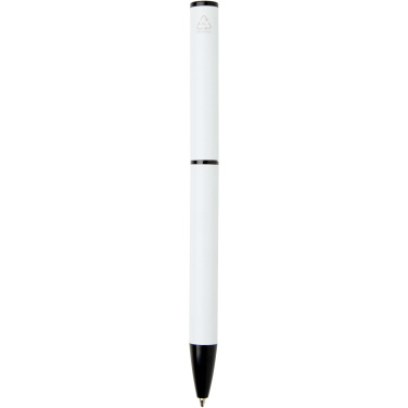 Logo trade promotional giveaway photo of: Verton recycled aluminium twist ballpoint pen with sleeve (blue ink)