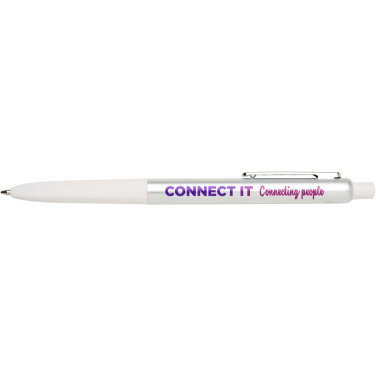 Logo trade promotional giveaways image of: Soffit recycled aluminium click anodized ballpoint pen (blue ink)