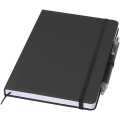 Spectrum A5 recycled notebook and ballpoint pen set, Black