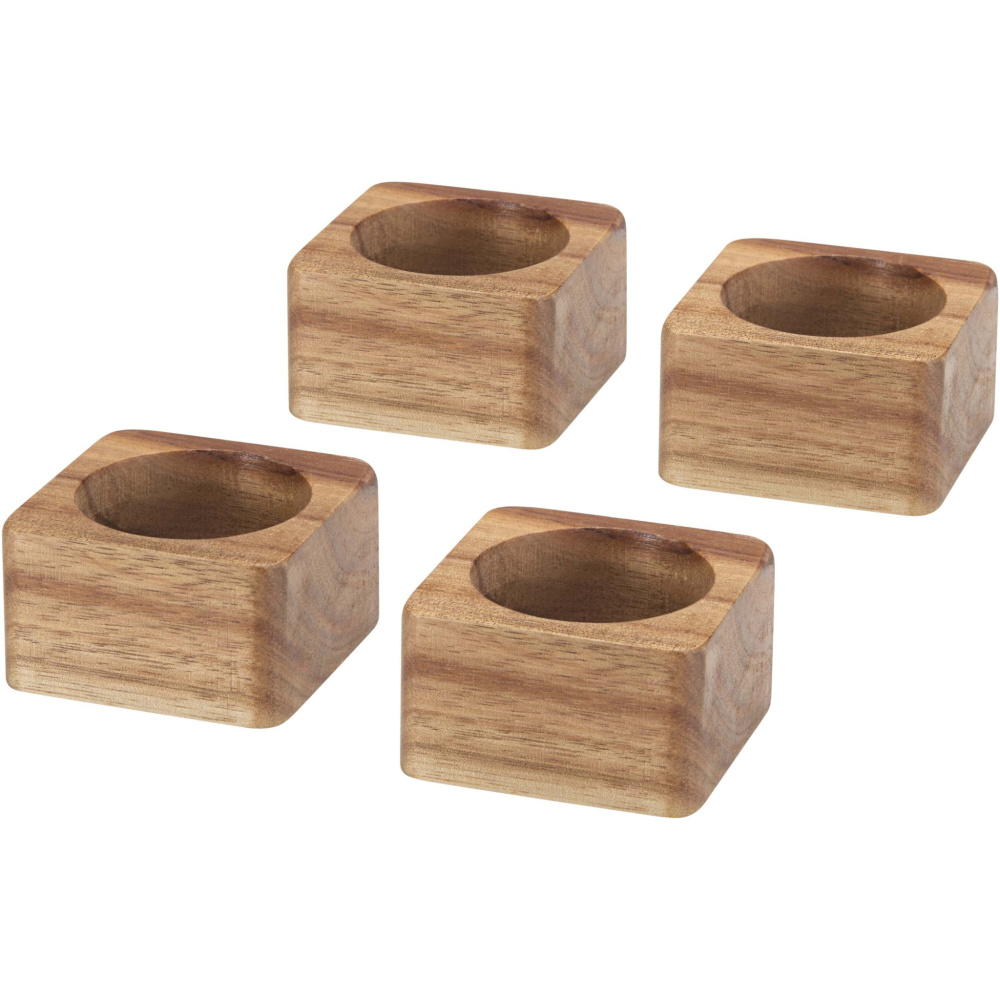 Logo trade promotional product photo of: Napora acacia wood napkin ring holders