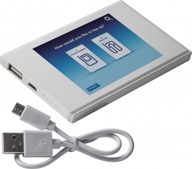 Logotrade reklaamkingi foto: Powerbank 2200 mAh with USB port in a box, valge