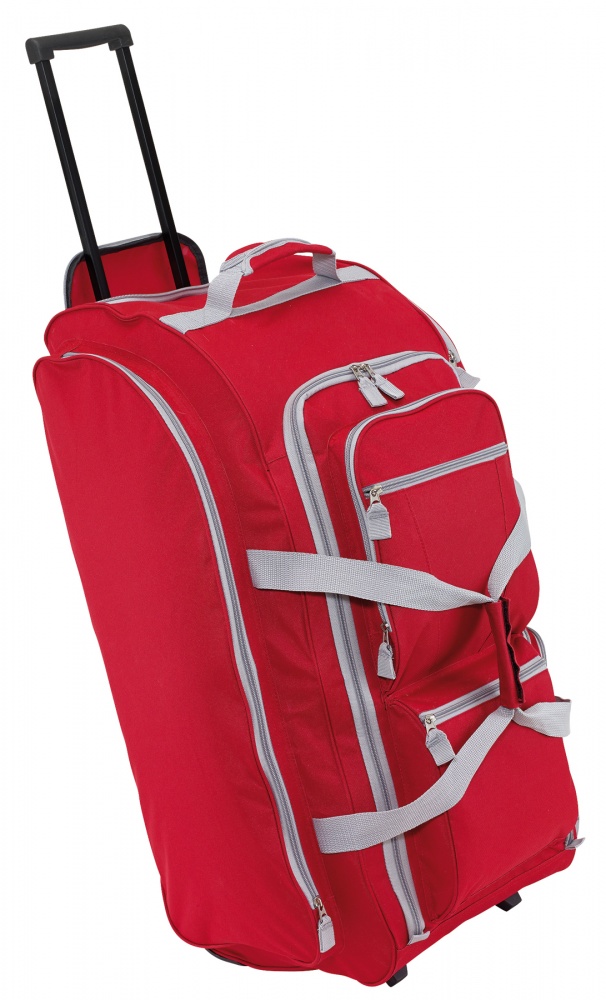 Logotrade reklaamkingituse foto: Ratastega reisikohver 9P, 600D, punane