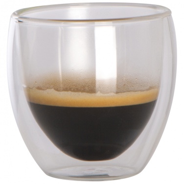 Logo trade ärikingid foto: Kahekordsest klaasist espressotass, läbipaistev
