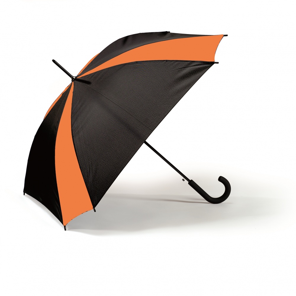 Logo trade reklaamkingi pilt: Kirju vihmavari Saint-Tropez, oranž/must