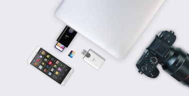 Logotrade ärikingid pilt: MicroSD ja SD kaardilugeja Silicon Power Comb, valge