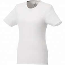 Balfour lühikeste varrukatega orgaaniline naiste t-särk, valge