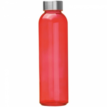 Logo trade reklaamtoote pilt: Klaasist joogipudel terasest korgiga, punane