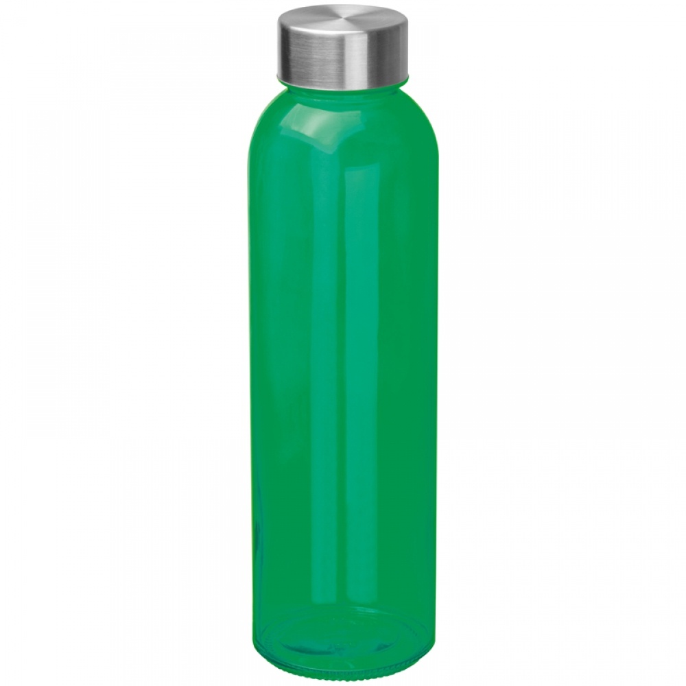 Logo trade firmakingitused foto: Klaasist joogipudel lekkekindla korgiga, roheline