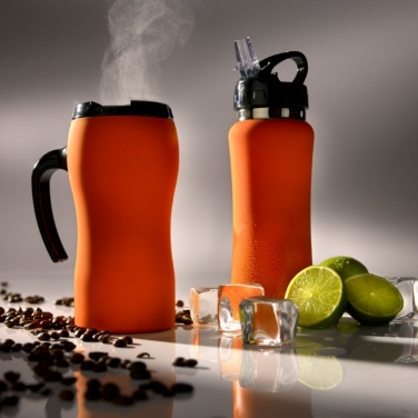 Logotrade reklaamtooted pilt: Komplekt: joogipudel ja termokruus Colorissimo, oranž